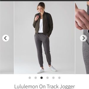 Lululemon Athletica Charcoal Track Joggers